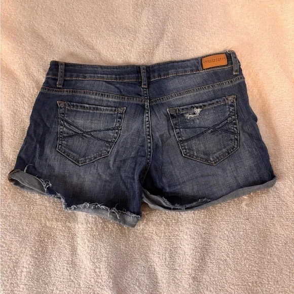 Aeropostale Blue Jean Shorts Distressed Cuffed - Picture 2 of 4